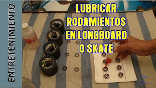 Mantenimiento rodamientos cojinetes Longboard Cleaning longboard bearings [upl. by Suhcnip415]