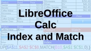 LibreOffice Calc  Index and Match [upl. by Akahs]