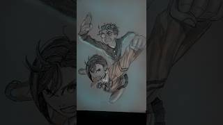 Dandadan Speed Drawing  Glow effect anime art dandadan dandadananime manga [upl. by Anneehs]