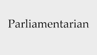 How to Pronounce Parliamentarian [upl. by Eecyak]