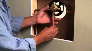 Installing a 1Handle PosiTemp Shower Valve Copper to Copper [upl. by Aznola359]