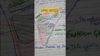 UPSC NOTES Peninsular Plateau map Indian geography  Best notes for UPSC upsc upscmotivation [upl. by Erbua]