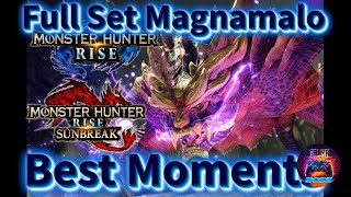 Monster Hunter Rise Sunbrake Magnamala Set All Best Moments monsterhunter bestmoments bestgames [upl. by Hsima816]