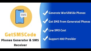 GetSMSCode  Phones Generator amp SMS Receiver [upl. by Assyram]