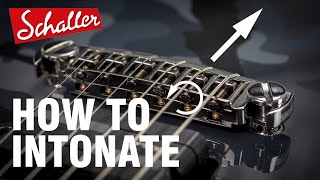 How to intonate a Schaller Signum adjustable wraparound locking bridge [upl. by Naginnarb715]