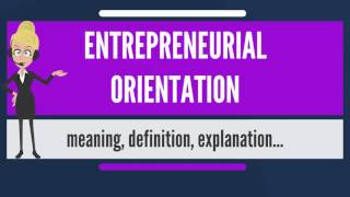 What is ENTREPRENEURIAL ORIENTATION What does ENTREPRENEURIAL ORIENTATION mean [upl. by Martijn]