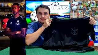 CAMISA DO FLAMENGO ALL BLACK 20232024 I UNBOXING E DETALHES [upl. by Atirihs]