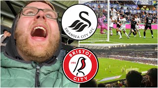 Swansea City 11 Bristol City  AWAY END LIMBS IN A QUALITY ATMOSPHERE  Match Vlog 130 [upl. by Haikezeh]