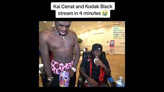 Kai Cenat and Kodak Black Stream in 4 minutes😭 [upl. by Marc]