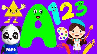 Learn ABC Phonics Shapes Numbers Colors  Preschool Learning Videos For 3 Year Olds  kidsvideos [upl. by Garcon]