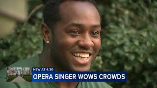 Rising opera singer wows passersby while singing his heart out in Rittenhouse Square [upl. by Gisser978]