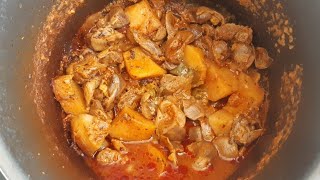 como fazer moela de frango fácil rápido e muito deliciosa com batata proteína barata [upl. by Justinian273]