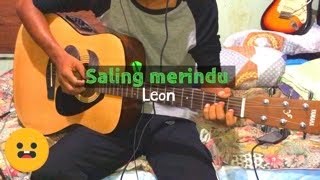 Saling merindu  Leon  Fingerstyle Cover  with drum and lyric [upl. by Nhguavaj]