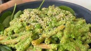 Basilikum Pesto Rezept 🌿 vegan und super zum vorbereiten Mrs Flury [upl. by Aiciruam]