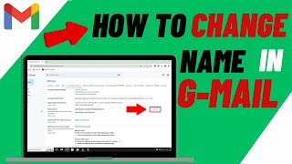 How To Change Name In Gmail Account In LaptopPC  IN 1 MINUTE [upl. by Anilah379]