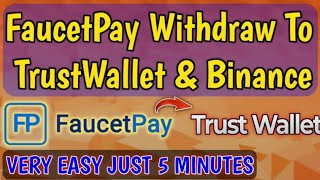 How to Transfer Money From Faucetpay To Binance and Trust Wallet  Faucetpay  Easy Method [upl. by Drabeck580]