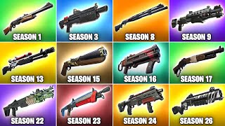 Evolution of All Fortnite Shotguns Chapter 1 Season 1  Chapter 4 Season 4 [upl. by Ybbor]