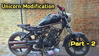 Unicorn To Harley Davidson  part  2 Bike Modified  Bike Modified Kese Kare  Dk modification [upl. by Ahsemad]