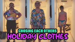 Chosing each others holiday clothes challenge [upl. by Acker]