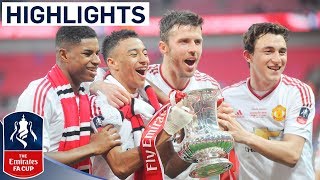 Crystal Palace 12 Manchester United 201516 Emirates FA Cup Final  Goals amp Highlights [upl. by Kantos434]