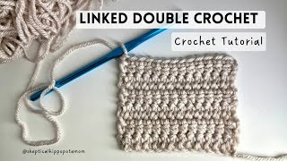 🧶How to do LINKED DOUBLE CROCHET Tutorial EASY Crochet Walkthrough for Beginners crochet [upl. by Uah]