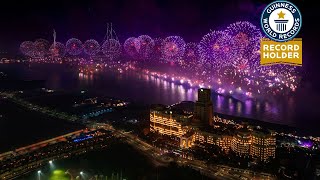 Ras Al Khaimah New Year’s Eve Drone amp Fireworks Display [upl. by Boles819]