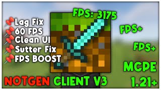 NOTGEN Client V3 For MCPE 121 FPS BOOST [upl. by Meuse]