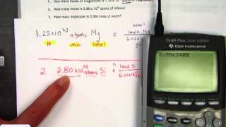 Calculating Moles using Avogadros Number [upl. by Renfred]