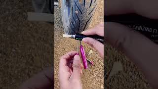 Tubeless car tyre puncture kaise karta haishortsfeed [upl. by Bluma]