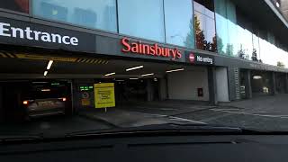 🚘 Sainsburys Witan Gate Underground Car Park  Round Trip from Grange Farm  No Music  No Talking [upl. by Bowden30]