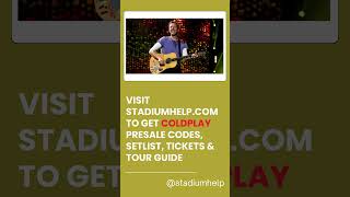 How To Score Coldplay Presale Codes Before Anyone Else [upl. by Dena]