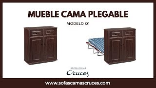 Mueble cama plegable perfecto para recibir invitados [upl. by Zinn990]