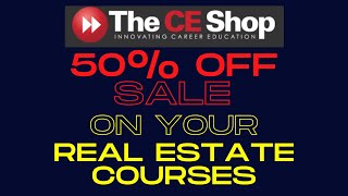 Real Estate Education 50 OFF  The CE Shop [upl. by Imray]