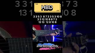 1 String Happy Bday Guitar Tabs [upl. by Bortz]