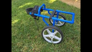 How to make a Wheelchair for Dogs  using PVC updates in description [upl. by Kursh682]