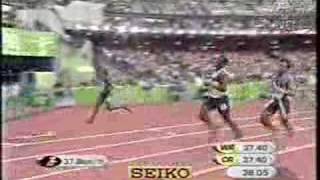 2003 World Athletics Champs mens 4x100m relay final [upl. by Rubma]