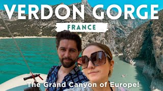 The Grand Canyon of Europe Boating along the Verdon Gorge lake 🇫🇷 [upl. by Asillem348]