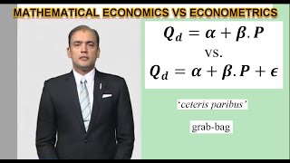 Mathematical Economics vs Econometrics [upl. by Soilisav]