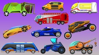 kids tv channel  futuristic street vehicles  cartoon cars for children [upl. by Enahc]