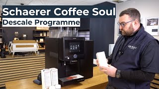 How to Descale a Schaerer Coffee Soul BeantoCup Machine [upl. by Sadnac79]