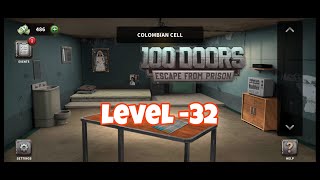 100 doors escape from prison level 32 [upl. by Tempa]