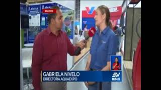 ECUAVISA transmitió en vivo el inicio de esta jornada de AQUAEXPO [upl. by Arliene]