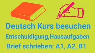 Deutsch kurs besuchen ihre Tochter krank ist Brief schreiben A1A2B1German easy lernen Brief [upl. by Drusilla469]