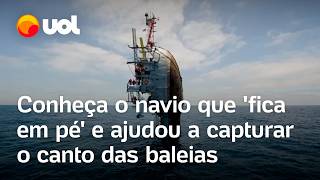 Navio que fica em pé e ajudou a capturar o canto das baleias é salvo do desmanche nos EUA confira [upl. by Darlleen]