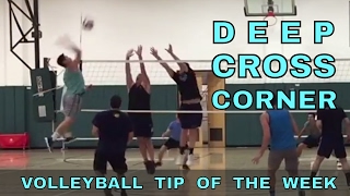 DEEP CROSS CORNER  Volleyball Tip Of The Week 8 [upl. by Cofsky]