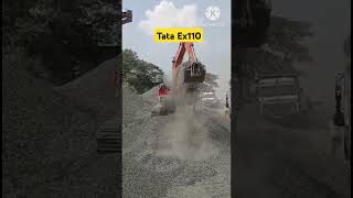 Tata Excavator Loading Truck EX110komatsu heavymachinery [upl. by Terrej292]