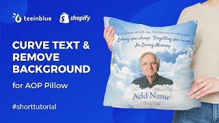 How to Design a Custom Pillow Case Using Curve Text amp Remove Background Feature [upl. by Oiliduab]