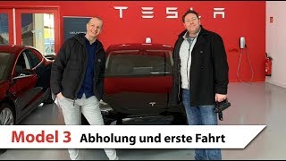 Tesla Model 3 Abholung in Frankfurt  Erste Auslieferung Deutschland  Test Autopilot [upl. by Eiclud]