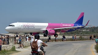 Skiathos Airport Summer 2024 Best bits Jetblast and low landings compilation Planespotting in 4K [upl. by Akehsal]