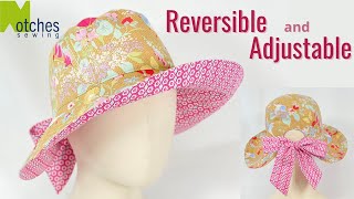 How to Make a Sunhat  Reversible with Back Bow  DIY Hat [upl. by Aggappora942]